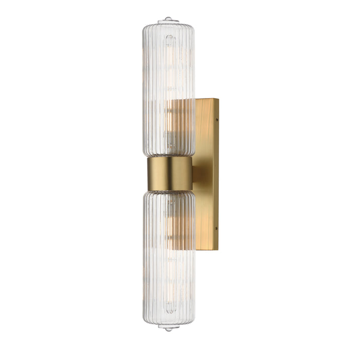 Maxim 15192CRSBR Two Light Wall Sconce, Satin Brass