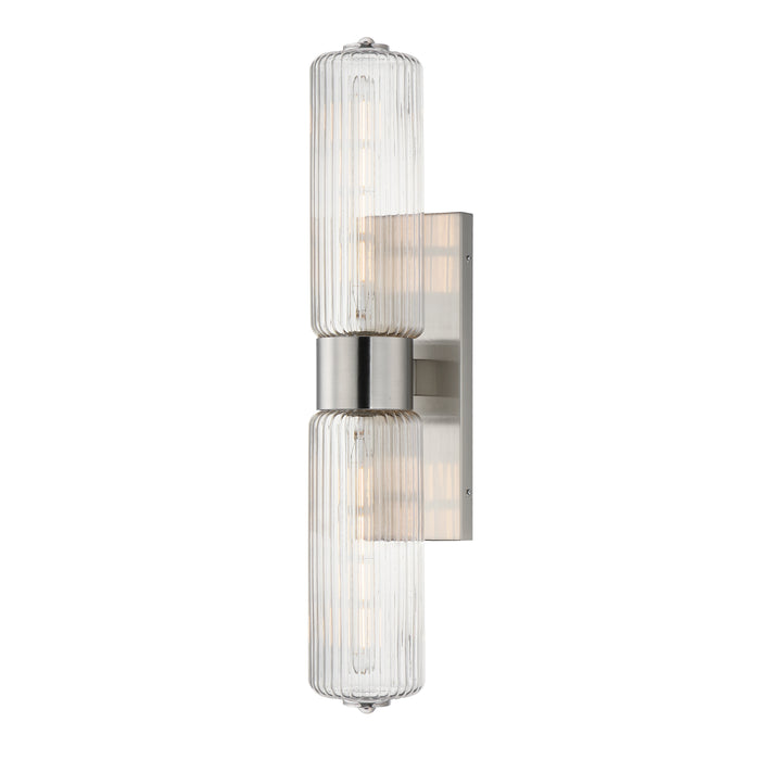 Maxim 15192CRSN Two Light Wall Sconce, Satin Nickel