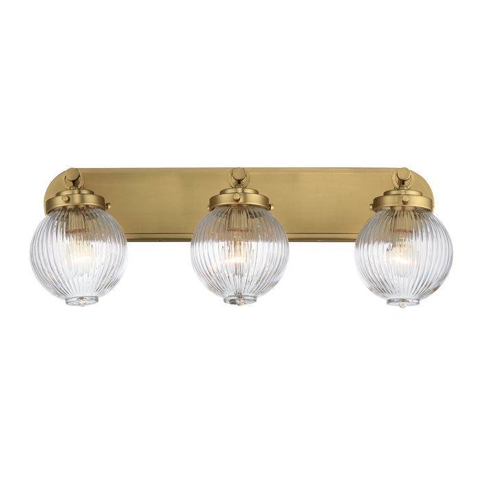 Maxim 15193CRSBR Three Light Bath Vanity, Satin Brass