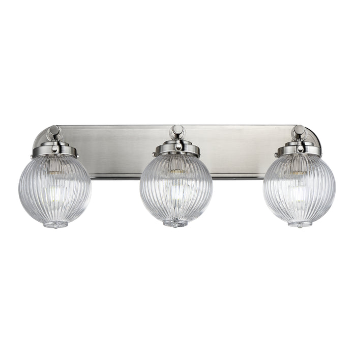Maxim 15193CRSN Three Light Bath Vanity, Satin Nickel