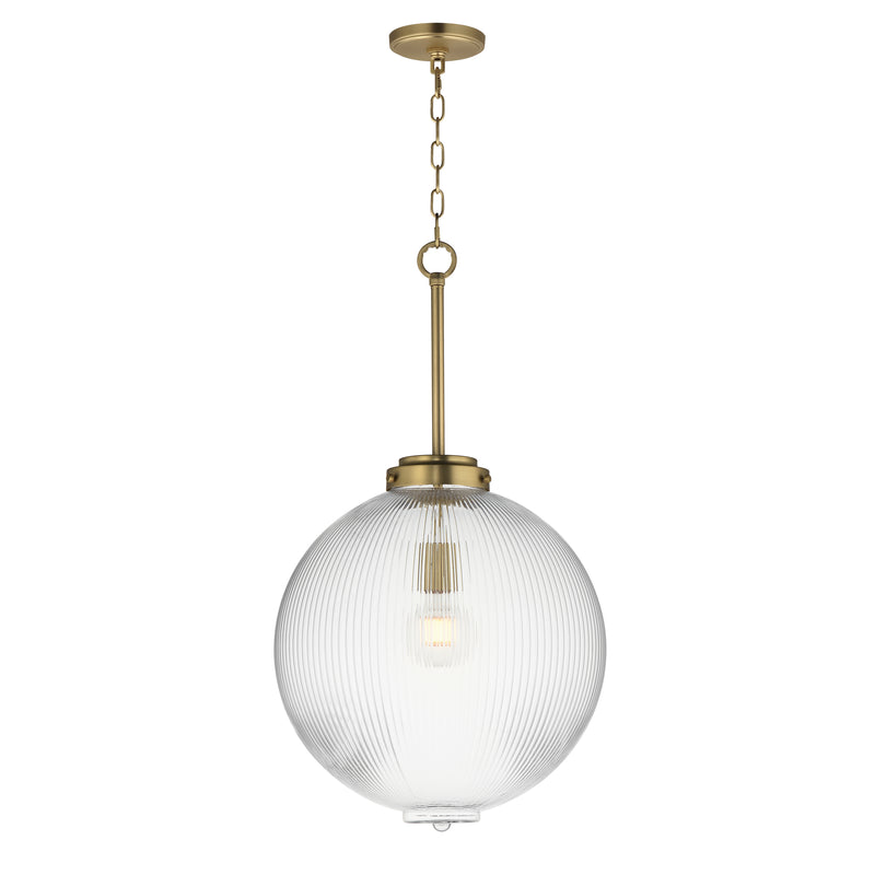 Maxim 15196CRSBR One Light Pendant, Satin Brass