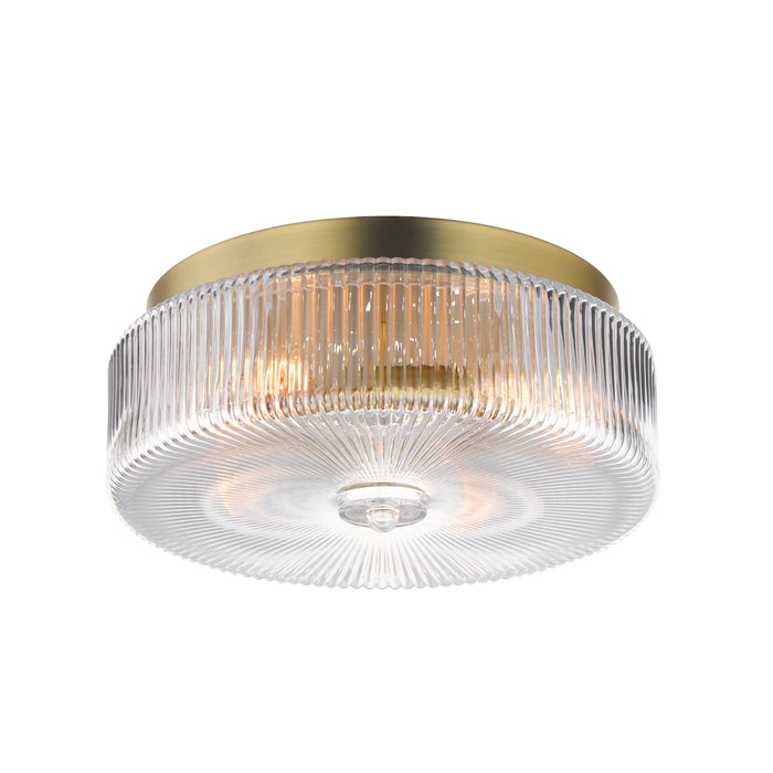 Maxim 15199CRSBR Four Light Flush Mount, Satin Brass