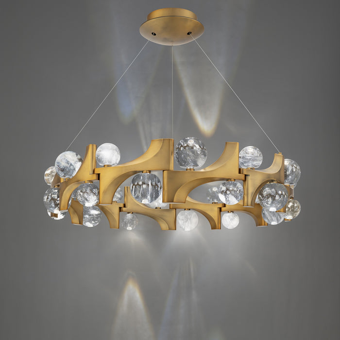 Schonbek Beyond BPD45536-AB LED Pendant, Aged Brass