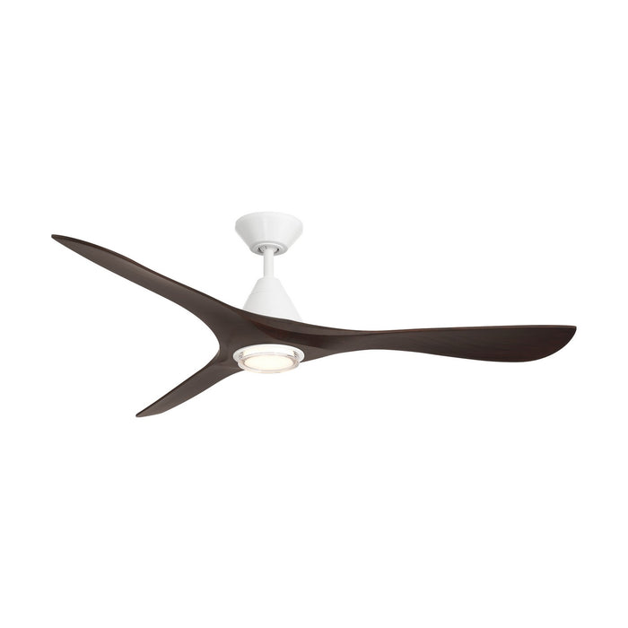 Modern Forms Fans FR-D2504-60L-MW/DW 60" Ceiling Fan, Matte White/Dark Walnut