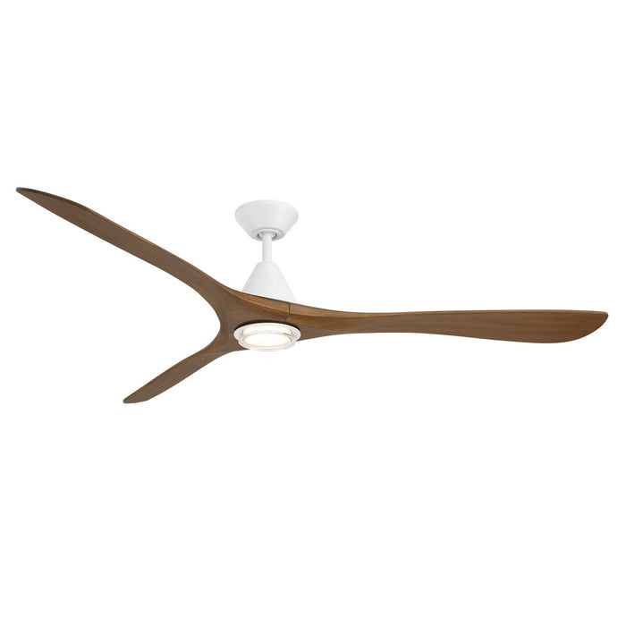 Modern Forms Fans FR-D2504-72L-MW/DK 72" Ceiling Fan, Matte White/Distressed Koa