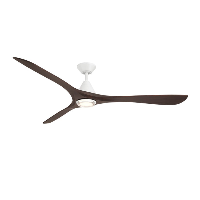 Modern Forms Fans FR-D2504-72L-MW/DW 72" Ceiling Fan, Matte White/Dark Walnut
