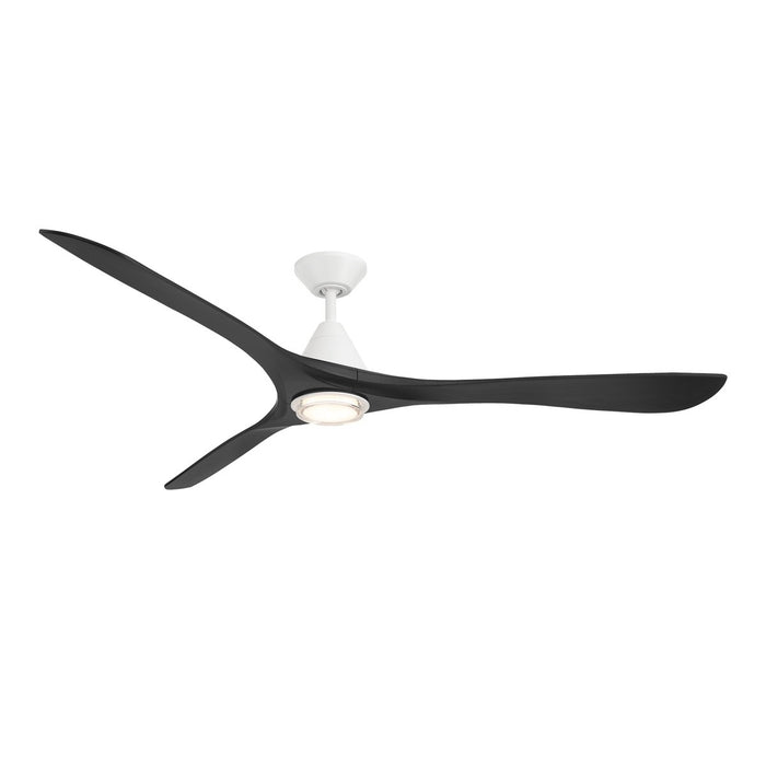 Modern Forms Fans FR-D2504-72L-MW/MB 72" Ceiling Fan, Matte White/Matte Black