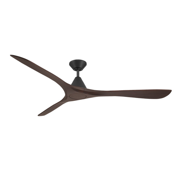 Modern Forms Fans FR-D2504-72-MB/DW 72" Ceiling Fan, Matte Black/Dark Walnut
