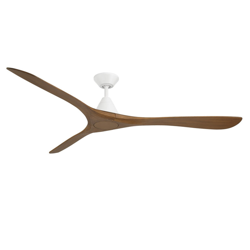 Modern Forms Fans FR-D2504-72-MW/DK 72" Ceiling Fan, Matte White/Distressed Koa