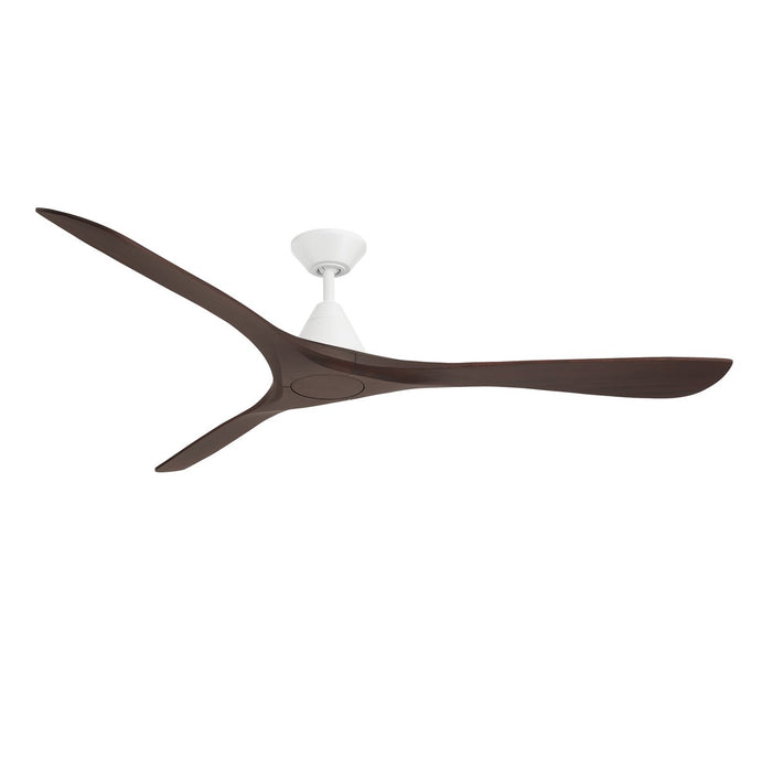 Modern Forms Fans FR-D2504-72-MW/DW 72" Ceiling Fan, Matte White/Dark Walnut