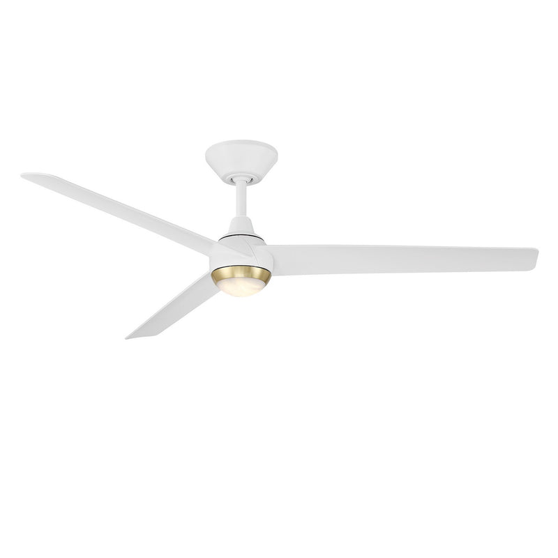 Modern Forms Fans FR-W2503-54L-SB/MW 52" Ceiling Fan, Soft Brass/Matte White