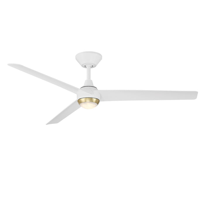 Modern Forms Fans FR-W2503-54L-SB/MW 52" Ceiling Fan, Soft Brass/Matte White