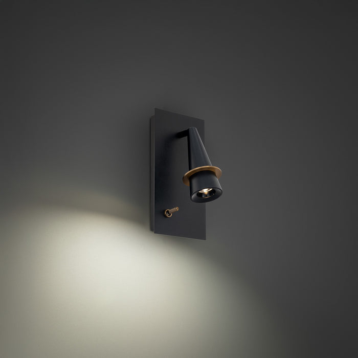 Modern Forms BL-22510-BK/AB LED Task Light, Black & Aged Brass