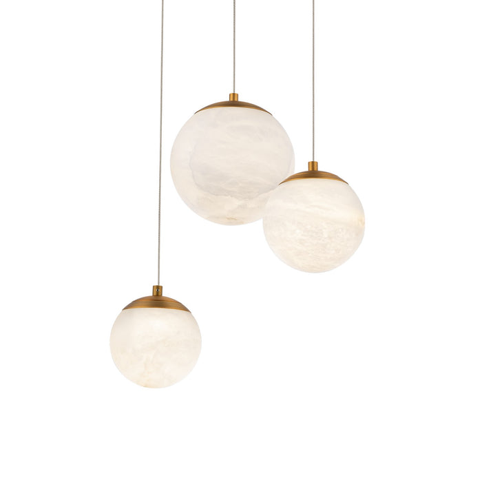 Modern Forms PD-34403R-AB LED Pendant, Aged Brass