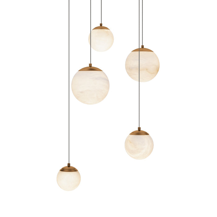 Modern Forms PD-34405R-AB LED Pendant, Aged Brass