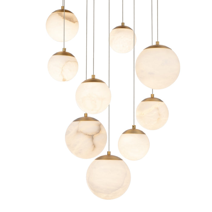 Modern Forms PD-34409R-AB LED Pendant, Aged Brass