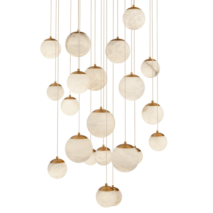 Modern Forms PD-34421R-AB LED Pendant, Aged Brass