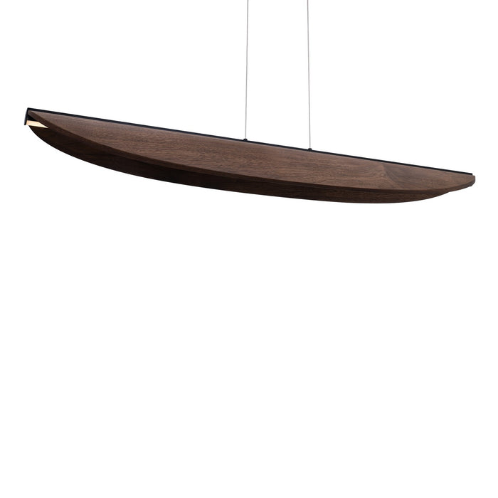 Modern Forms PD-58548-BK/DW LED Linear Pendant, Black/Dark Walnut