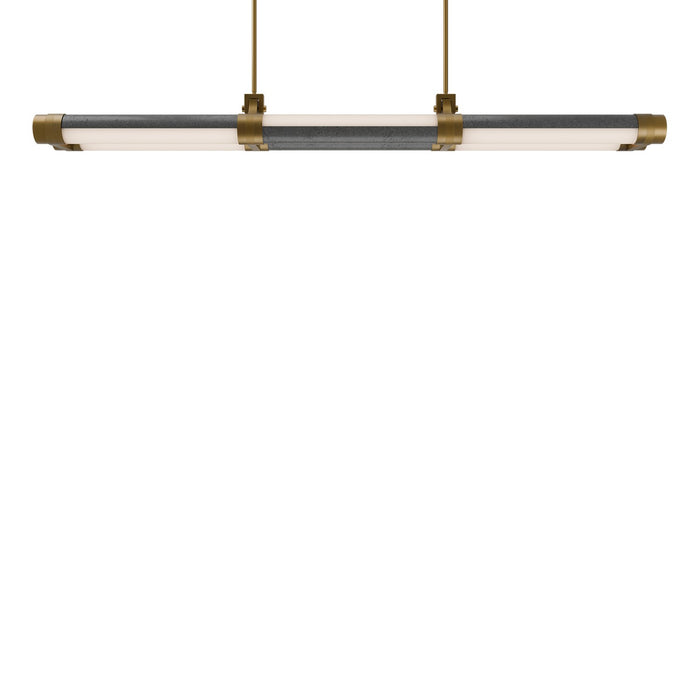 Modern Forms PD-6548-35-BV/AB LED Linear Pendant, Bassalt Stone/Aged Brass