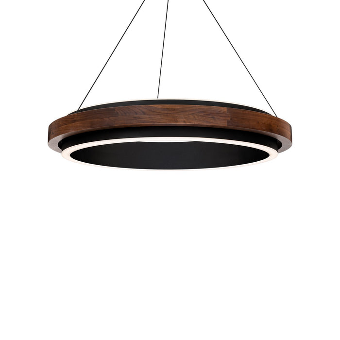 Modern Forms PD-88529-BK/DW LED Pendant, Black/Dark Walnut