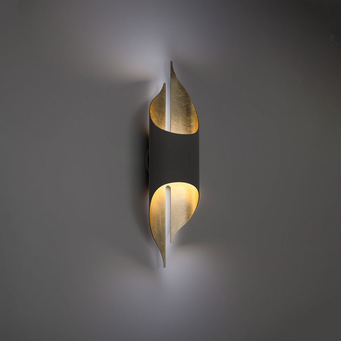 Modern Forms WS-52523-BZ/GL LED Wall Sconce, Bronze & Gold Leaf