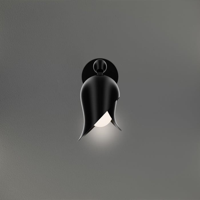 Modern Forms WS-64513-40-NB/BK LED Wall Sconce, Polished Black Nickel/Black