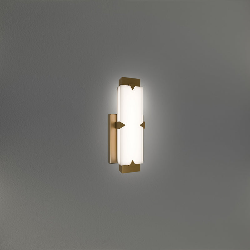 Modern Forms WS-7511-27-AB LED Wall Sconce, Aged Brass