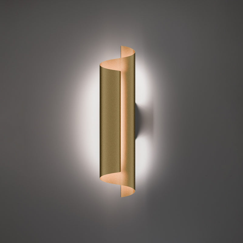 Modern Forms WS-94524-30-AB LED Wall Sconce, Aged Brass