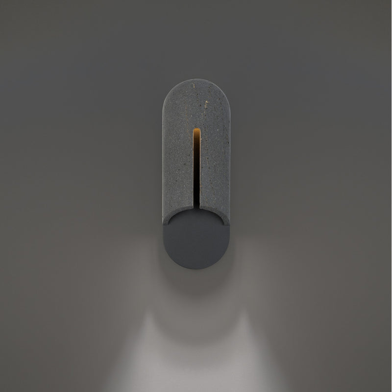 Modern Forms WS-W10516-40-BV/BK LED Outdoor Wall Sconce, Bassalt Stone/Black