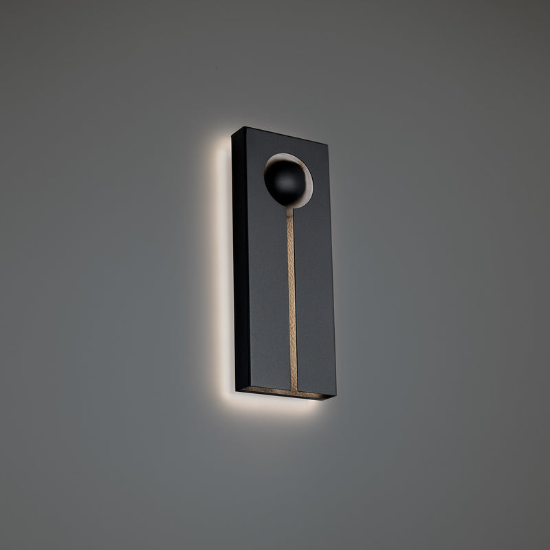 Modern Forms WS-W20516-BK/BN LED Outdoor Wall Sconce, Black/Textured Brushed Nickel