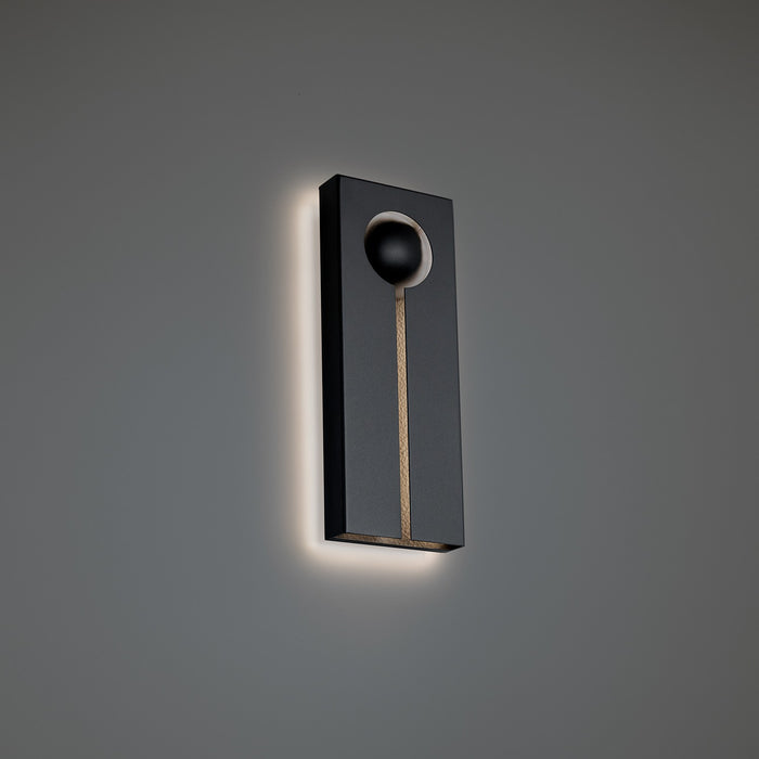 Modern Forms WS-W20516-BK/BN LED Outdoor Wall Sconce, Black/Textured Brushed Nickel