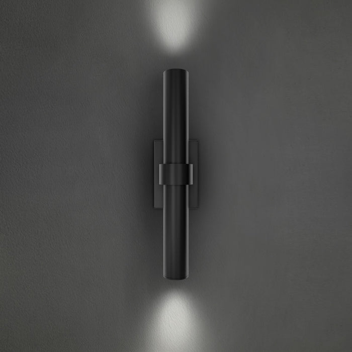 Modern Forms WS-W84520-30-BK LED Outdoor Wall Sconce, Black
