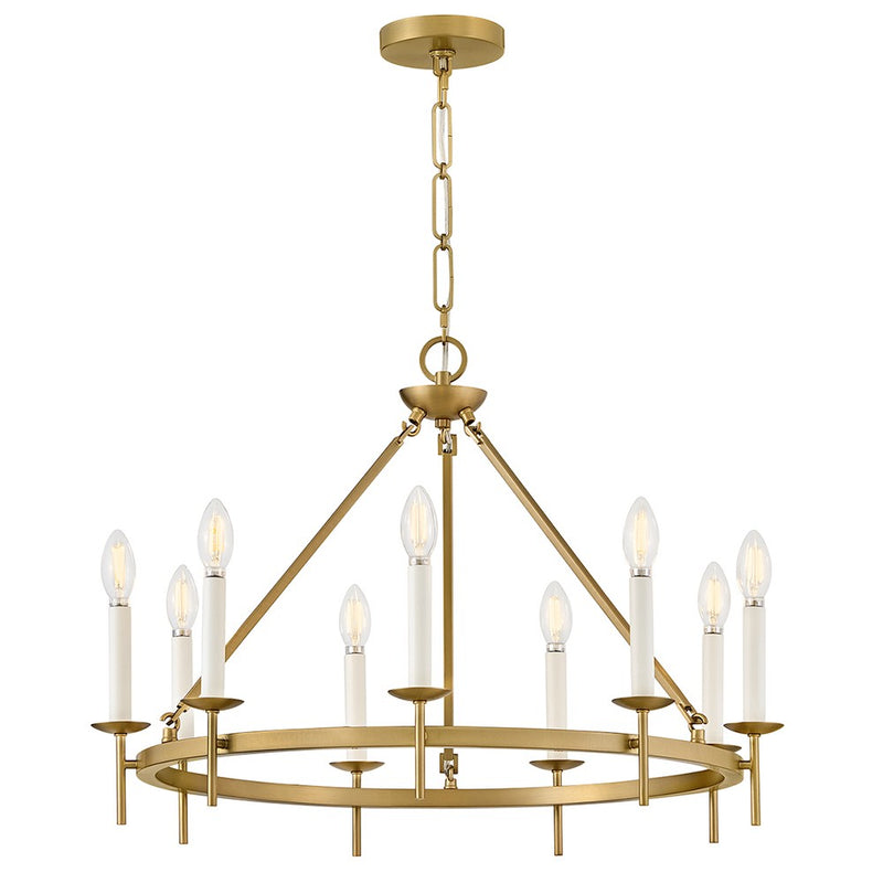 Hinkley 47475LCB LED Chandelier, Lacquered Brass