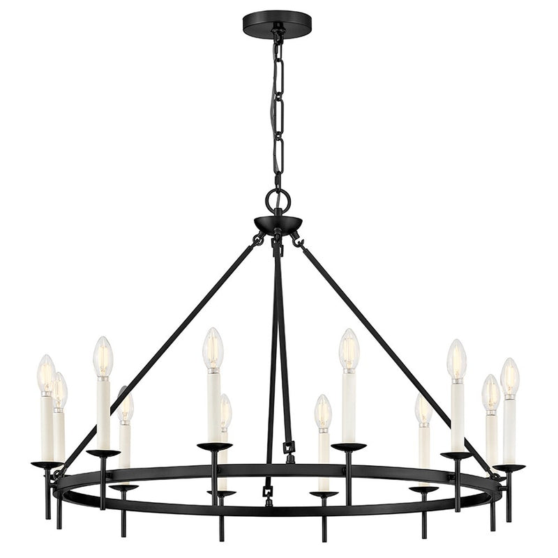 Hinkley 47476BK LED Chandelier, Black