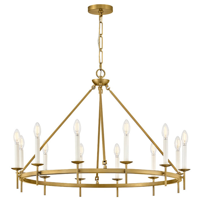 Hinkley 47476LCB LED Chandelier, Lacquered Brass