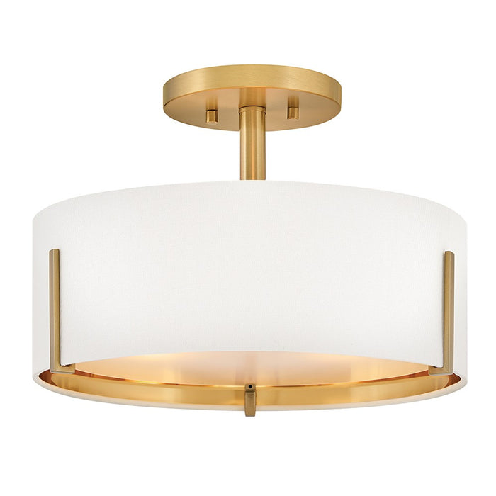 Hinkley 47571LCB LED Semi-Flush Mount, Lacquered Brass