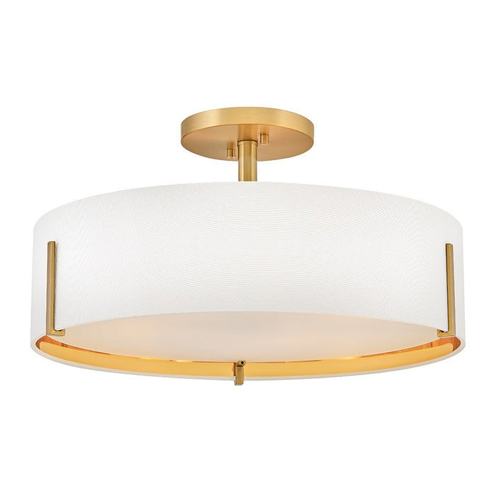 Hinkley 47573LCB LED Semi-Flush Mount, Lacquered Brass