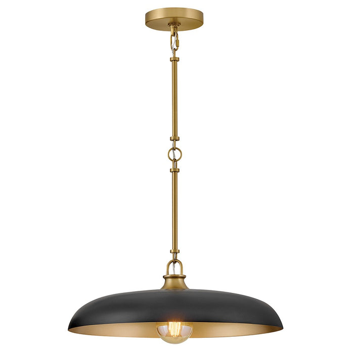 Hinkley 48167LCB-BK LED Pendant, Lacquered Brass