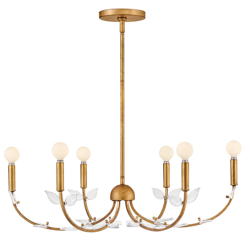 Hinkley 48286DA LED Chandelier, Distressed Brass