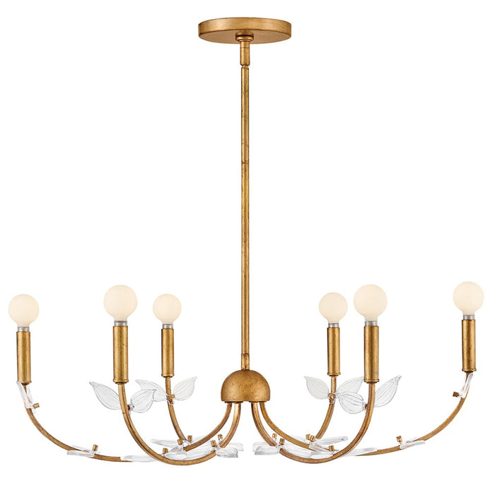 Hinkley 48286DA LED Chandelier, Distressed Brass