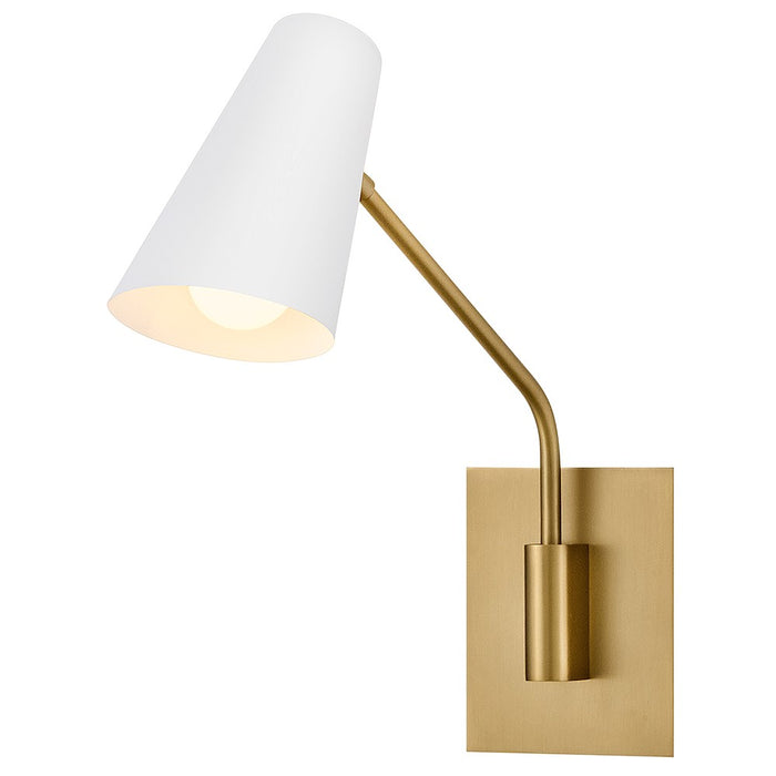 Hinkley 48310LCB-CI LED Swing Arm Wall Sconce, Lacquered Brass
