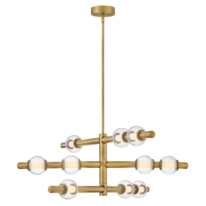 Hinkley 48335LCB LED Chandelier, Lacquered Brass