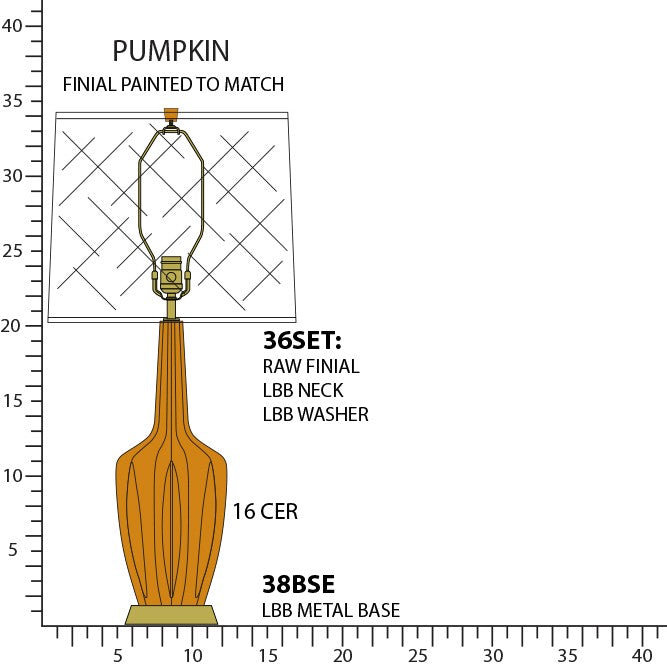 Robert Abbey PM38 One Light Table Lamp, Pumpkin Glazed Ceramic w/Warm Brass