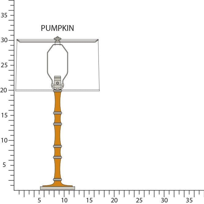 Robert Abbey PM72 One Light Table Lamp, Pumpkin w/Polished Nickel
