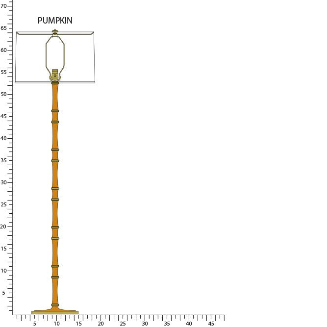 Robert Abbey PM73 One Light Floor Lamp, Pumpkin w/Modern Brass