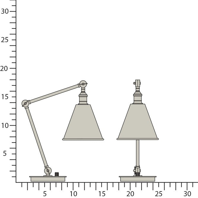Robert Abbey S2419 One Light Table Lamp, Polished Nickel