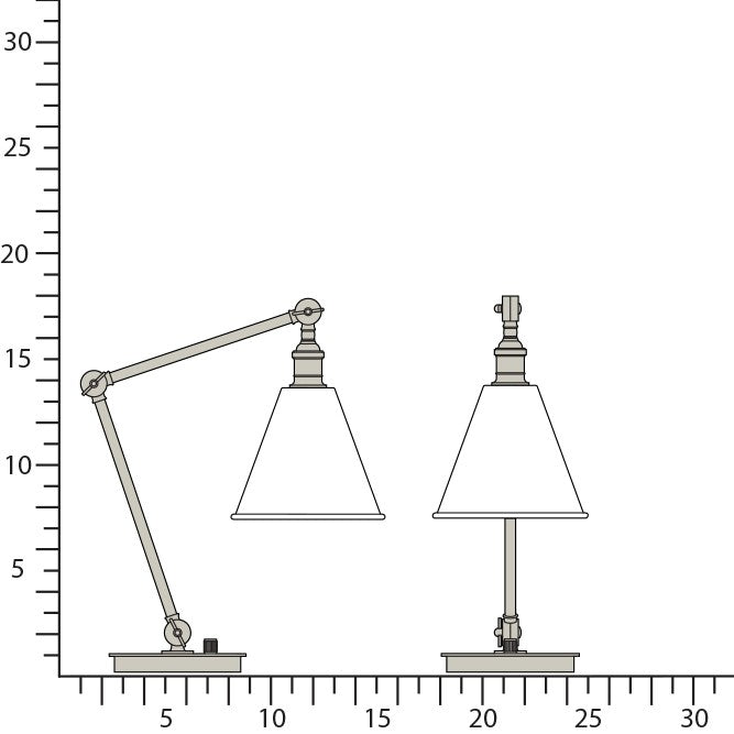 Robert Abbey S2419G One Light Table Lamp, Polished Nickel/Cased White Glass w/Polished Exterior