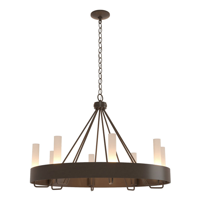 Hubbardton Forge 105040-SKT-05-FD0611 Eight Light Chandelier, Bronze