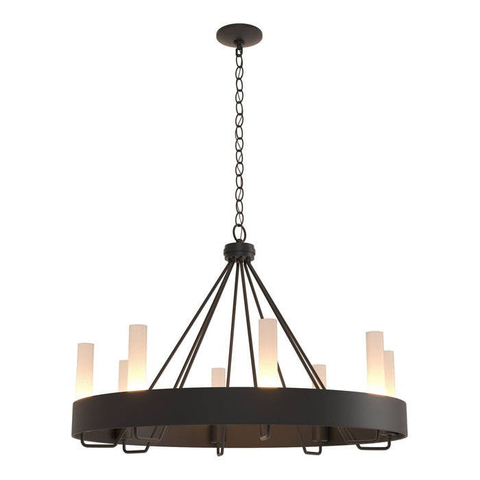 Hubbardton Forge 105040-SKT-10-FD0611 Eight Light Chandelier, Black