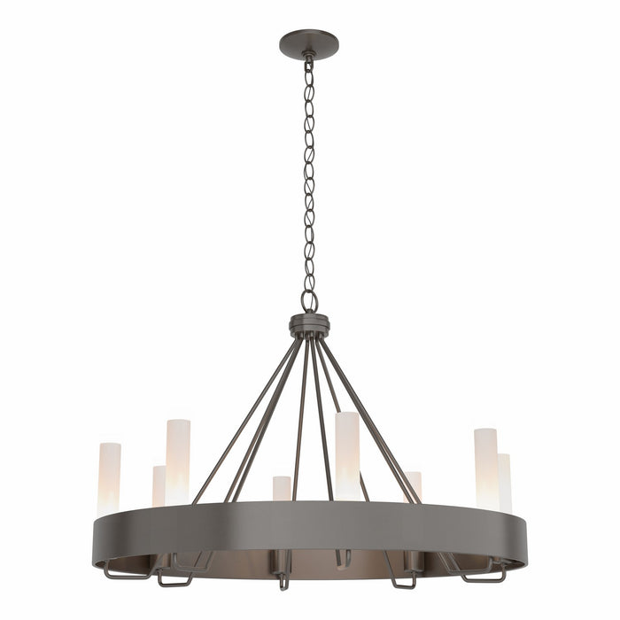 Hubbardton Forge 105040-SKT-14-FD0611 Eight Light Chandelier, Oil Rubbed Bronze